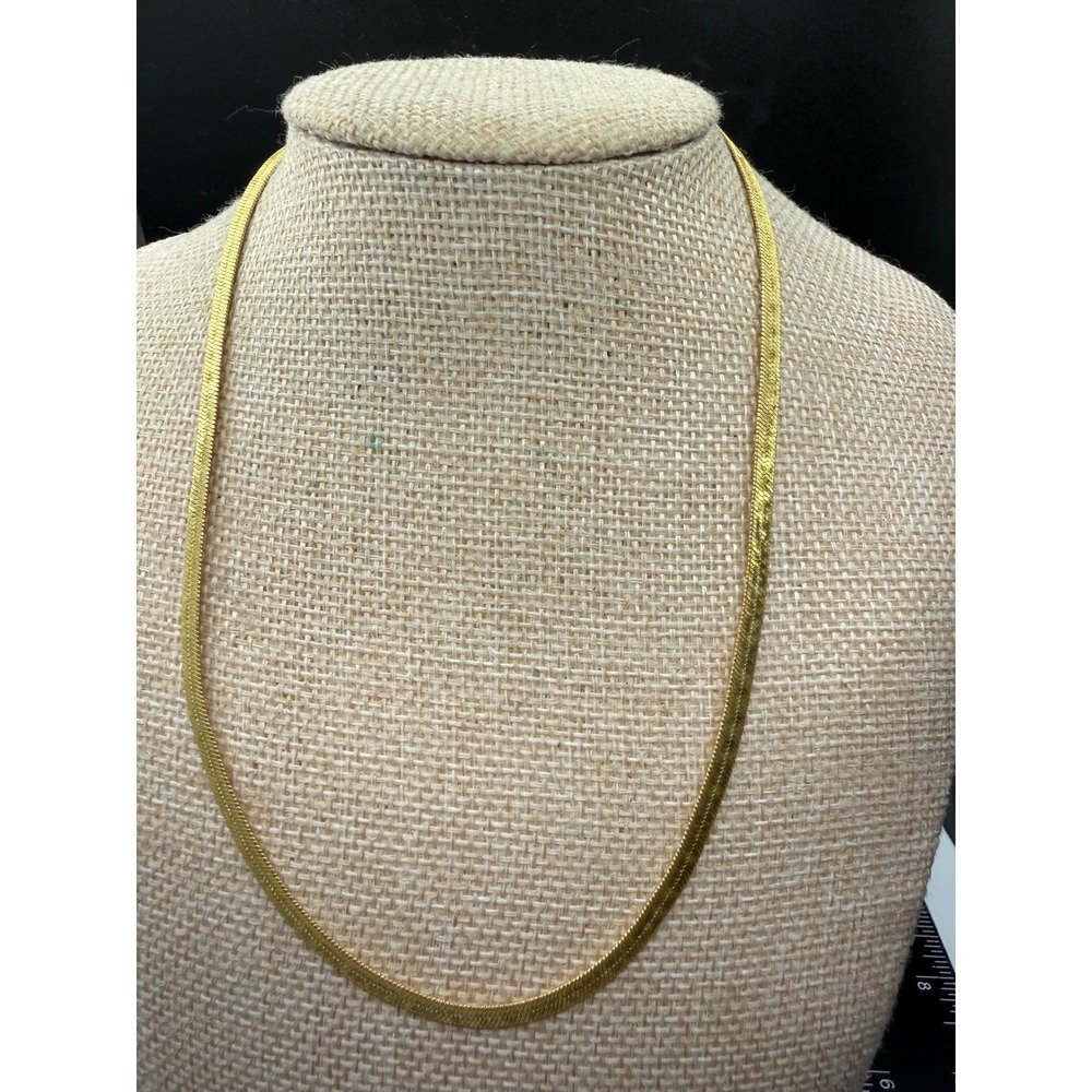 Billie Valentine MMXX Gold Herringbone Chain Necklace Dance Like No One 16 Inch